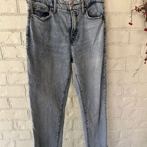 Good American Classic Blue Boyfriend Jeans Size 8